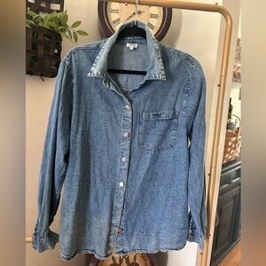 Casual Denim Button-Up Shirt